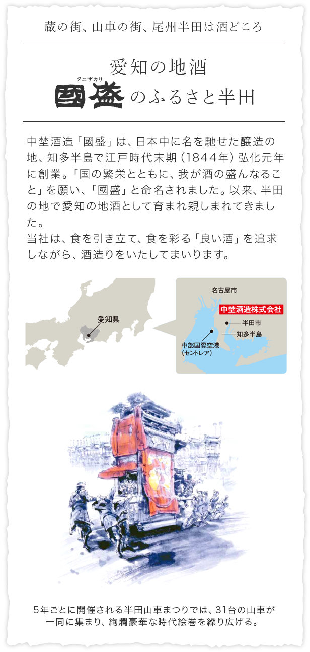 愛知の地酒國盛のふるさと半田